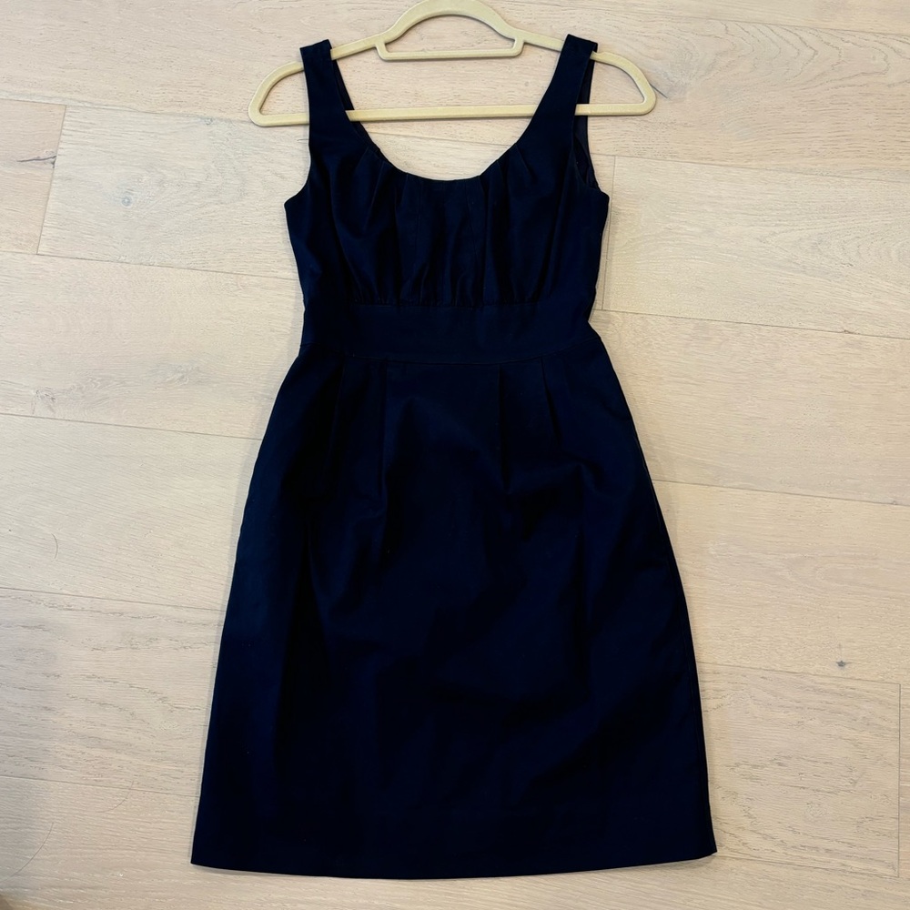 J. Crew pleated zip up dress Navy size 0
